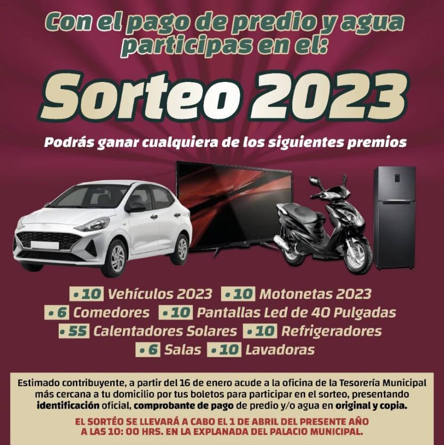 Har&aacute;n rifa de electrodom&eacute;sticos para contribuyentes cumplidos en Neza