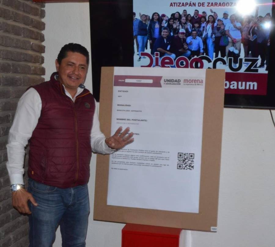 Se registra Diego Cruz para obtener candidatura de Morena por Atizapán de Zaragoza