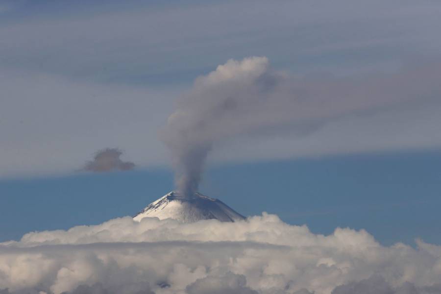 Popocatépetl registra 170 exhalaciones y permanece en amarillo fase 2