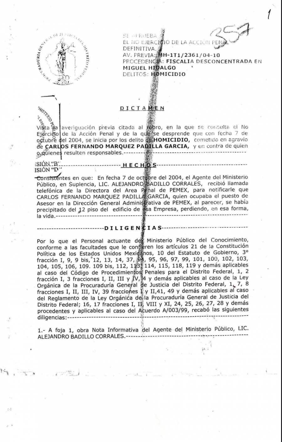 Gobierno da a conocer dictamen sobre muerte de esposo de María Amparo cazar