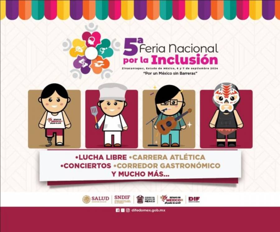 Será Edomex sede de la Quinta Feria Nacional por la Inclusión “Por un México sin Barreras”