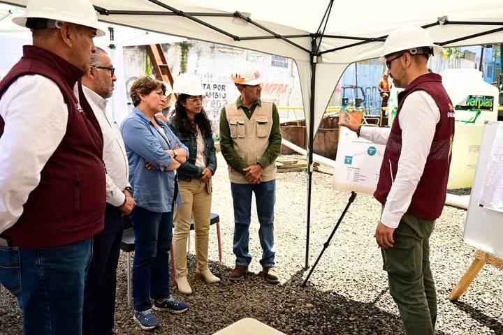 Gobernadora Delfina Gómez anuncia rescate del sistema de drenaje en Chalco con inversión