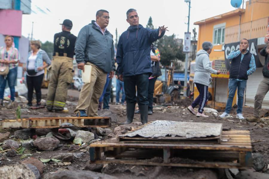 Gobierno de Ecatepec reporta 90% de avance en liberación de vialidades afectadas por lluvias en la Sierra de Guadalupe