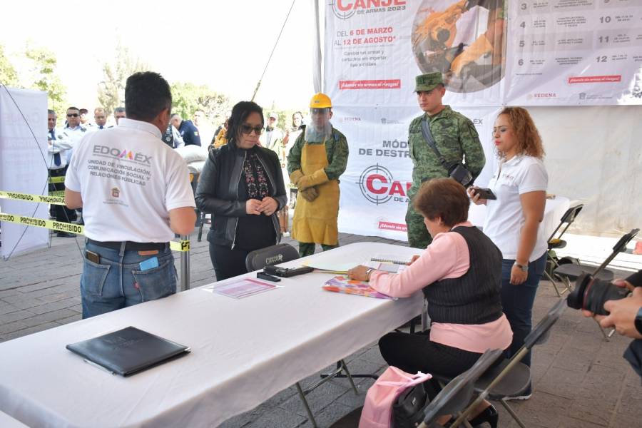 Instalarán en Nezahualcóyotl módulo de canje de armas 2024, donde los ciudadanos podrán obtener más de 19 mil pesos