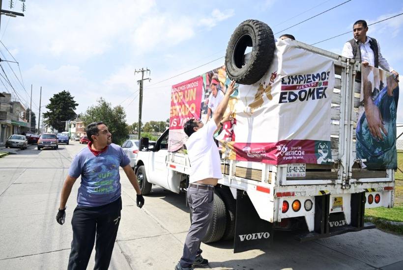 Continúa segunda jornada “Limpiemos Nuestro Edomex” con retiro de más de 2 mil llantas de las calles