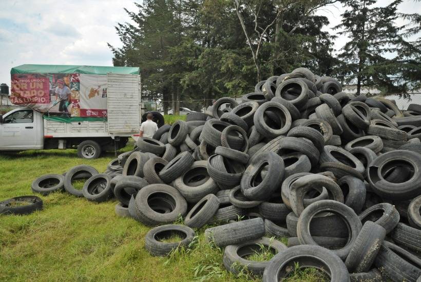 Recolectan cinco mil llantas en Edomex para darles nuevo uso en asfalto y proyectos ambientales