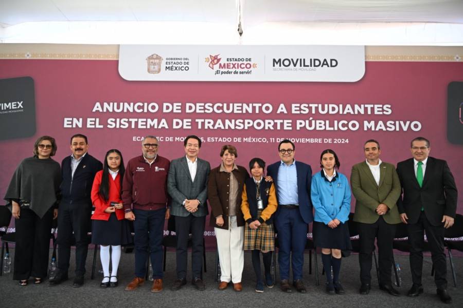 Pasa de 9 a 6 pesos la tarifa para estudiantes en el transporte p&uacute;blico masivo del EdoM&eacute;x, anuncia Delfina G&oacute;mez