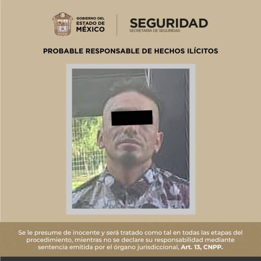 Capturan a hombre por presunta violencia de género en Atzolco, Estado de México