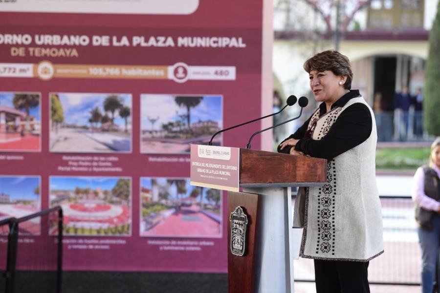 Temoaya estrena Plaza Municipal; Gobernadora Delfina G&oacute;mez rehabilita espacio cultural con 38 mdp