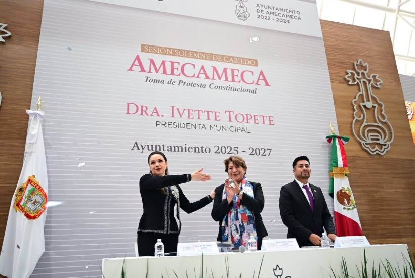 Delfina destaca “tiempo de mujeres” en toma de protesta de la priista Ivette Topete en Amecameca