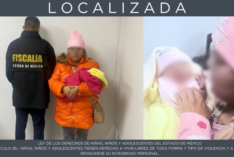 Localizan en Tultitlán a niña de 10 días de nacida que estaba desaparecida