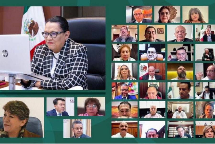 Delfina cierra filas con Segob para tener marchas pacíficas el 8M en Edomex