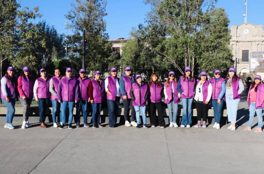 Brigadas Violeta de la Secretaría de las Mujeres dan acompañamiento a la marcha por el 8M en el EdoMéx