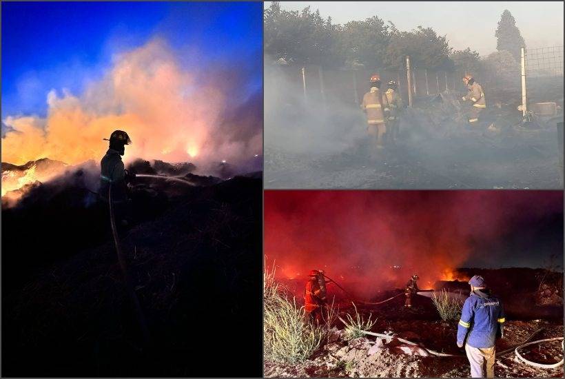 Bomberos de Metepec sofocan incendio en la Magdalena Ocotitlán