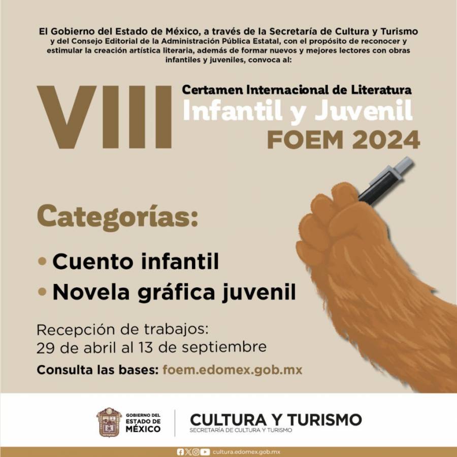 Con la finalidad de impulsar autores, convocan a certamen literario en Edomex