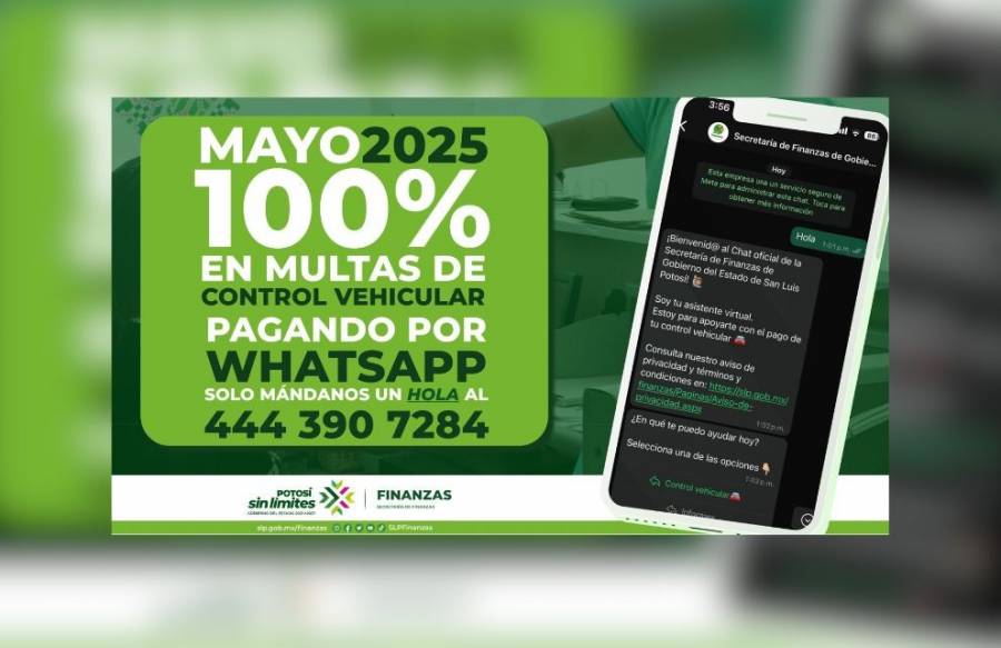 Ofrece Gobierno de SLP descuentos en multas vehiculares durante mayo