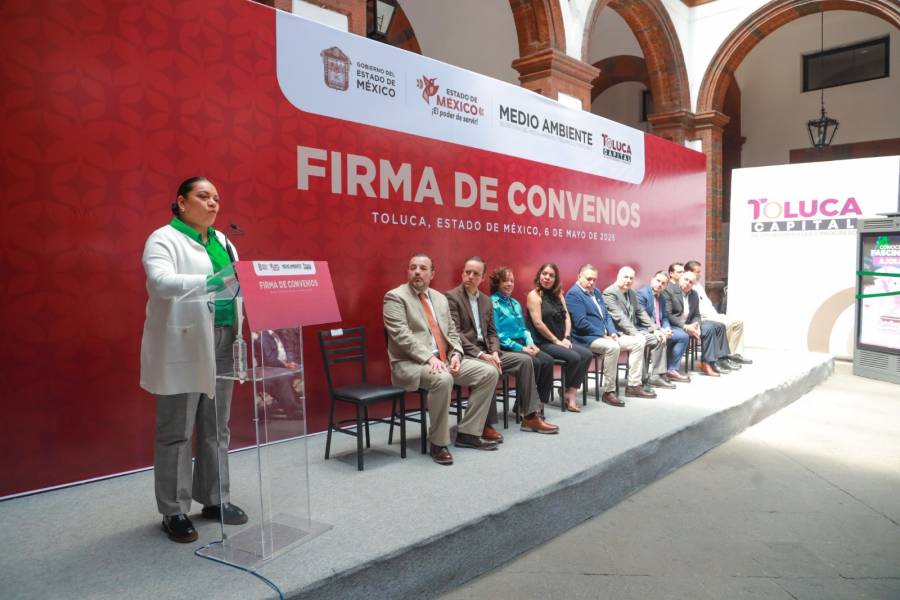 Firma GEM convenios para conservar, proteger y mejorar el medio ambiente en la capital mexiquense