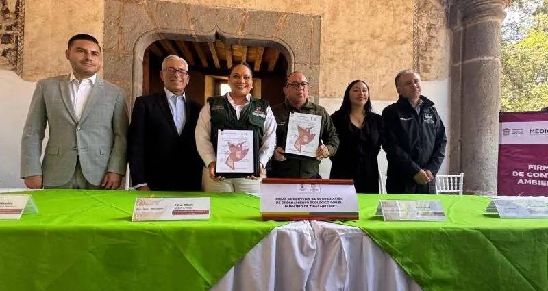 Firman convenio para proteger ecosistemas en Zinacantepec