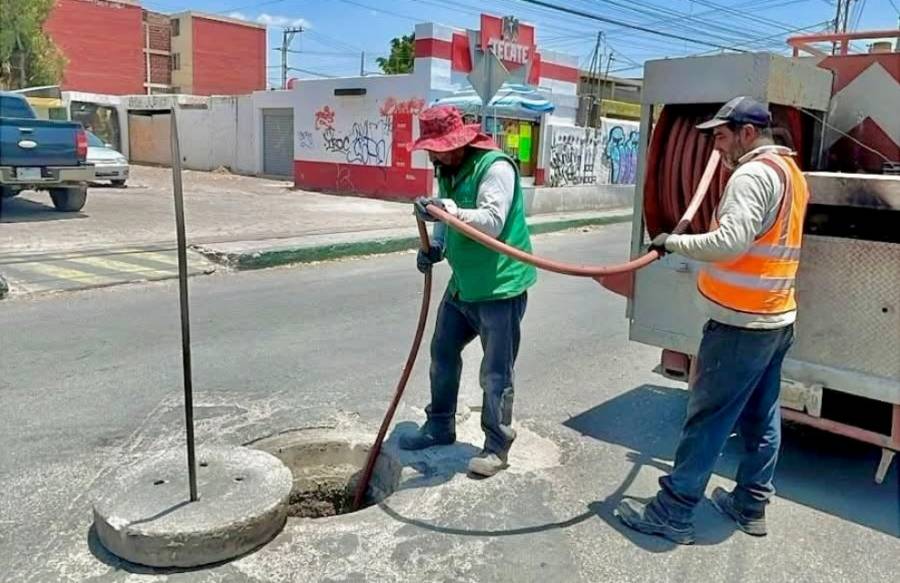Villa de Pozos refuerza limpieza de drenajes ante temporada de lluvias