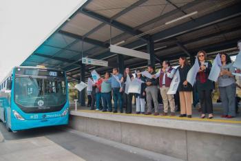 Renueva GEM autobuses del Mexibús en la zona oriente; trasladará a más de 2 millones de usuarios en Nezahualcóyotl y Chimalhuacán