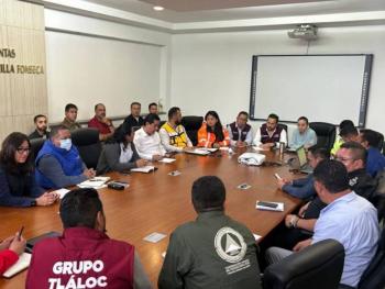 Atención por lluvias: Protección Civil instala mesa de coordinación con 5 municipios del Valle de Toluca