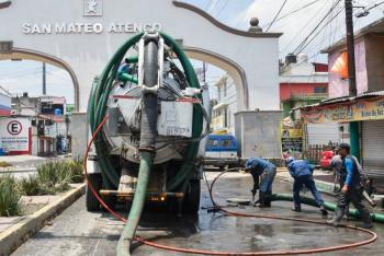 Gobierno del EdoMéx implementa limpieza profunda en calles y casas de San Mateo Atenco afectadas por las lluvias intensas