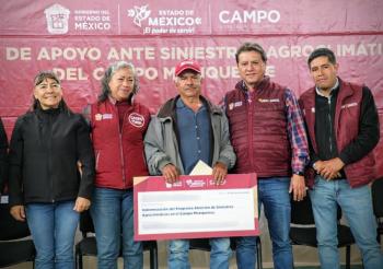 Entrega GEM apoyos económicos a más de un centenar de productores de maíz y hortalizas de Temascalcingo afectados por inundaciones