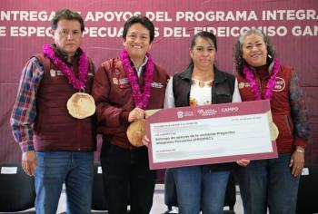 Apoyos por 2.8 mdp mejoran producción pecuaria en seis municipios del Edoméx