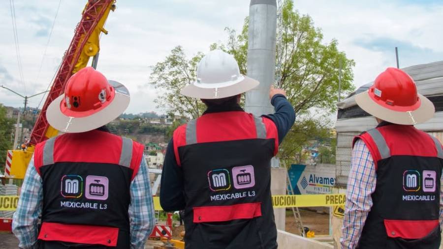 Inicia instalación de postes para la Línea III del Mexicable en Naucalpan