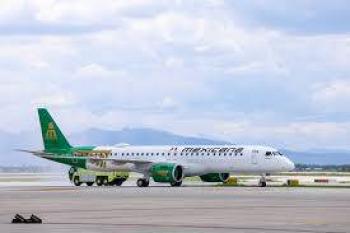 Mexicana de Aviación inicia modernización con llegada del primer Embraer al AIFA
