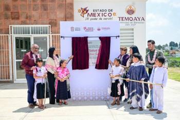 Inaugura Gobernadora Delfina Gómez Álvarez clínica de salud mental en Temoaya; brindará servicio en lengua otomí