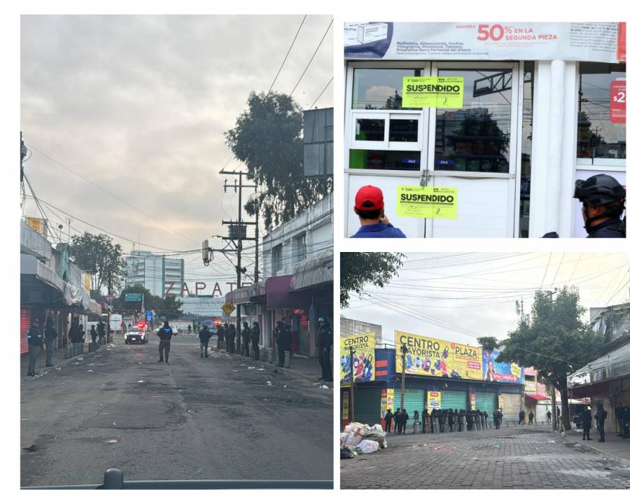 Retiran ambulantes en la zona de la terminal en Toluca