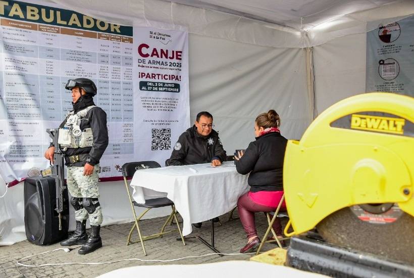 M&aacute;s de 2.6 millones de pesos entregados en el canje de armas 2025 tras seis semanas de operaci&oacute;n
