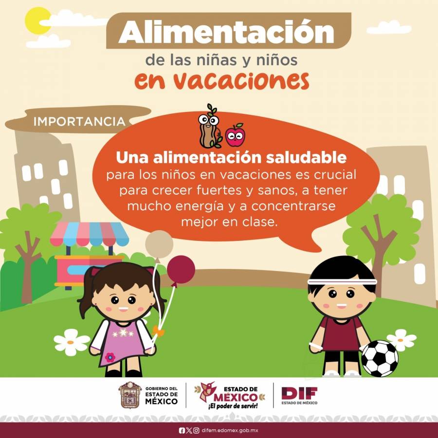 Alerta DIFEM sobre riesgos de sobrepeso infantil en vacaciones: llama a mantener alimentaci&oacute;n saludable