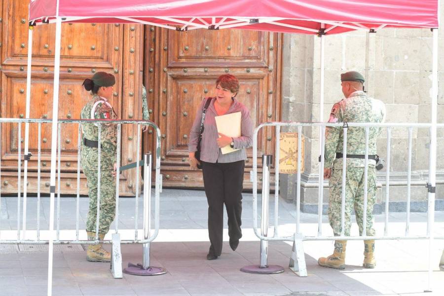 Presidenta Claudia Sheinbaum y Gobernadora Delfina G&oacute;mez revisan en Palacio Nacional avances del rescate al Oriente del EdoM&eacute;x