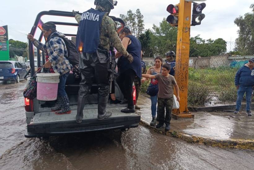 Activan Operativo Tormenta en Ecatepec por inundaciones en la zona centro