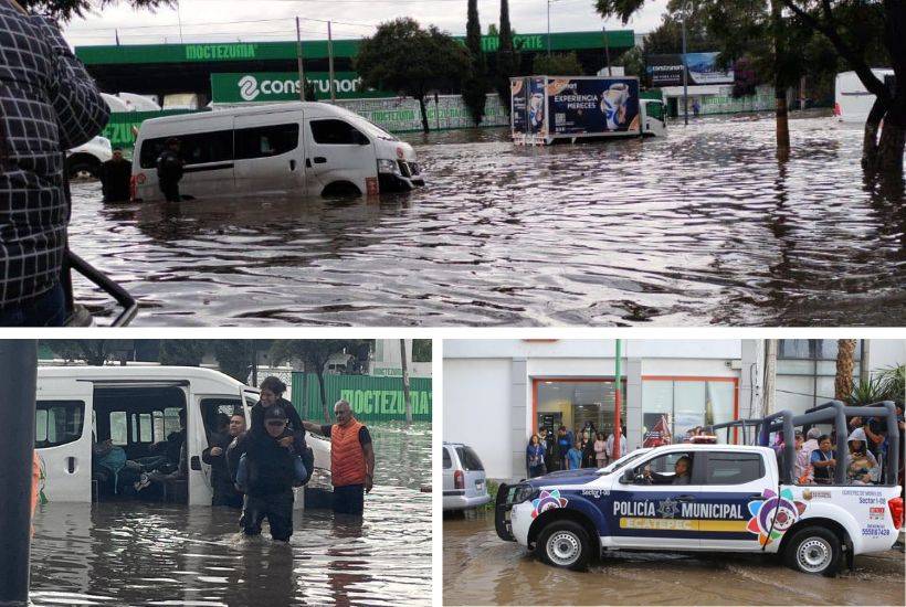 Lluvias provocan inundaciones en Ecatepec y Tultitl&aacute;n